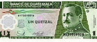 Guatemala: billete de un quetzal© Banco de Guatemala