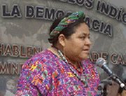 Rigoberta Menchú,  premio Nobel de la Paz 1992
