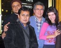 Escritores peruanos: Francisco Izquierdo, Miguel Ildefonso y Roxana Crisólogo junto al escritor y periodista Alfredo Pita.D.R.