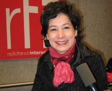 María Verónica León en los estudios de RFI.©Jordi Batallé/RFI