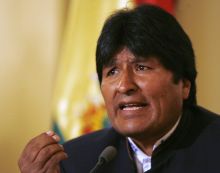 El presidente de Bolivia, Evo Morales, durante una conferencia de prensa el 4 de mayo de 2008.Foto: Reuters