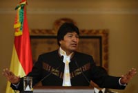 El presidente de Bolivia, Evo Morales, durante una conferencia de prensa el 11 de agosto en La Paz.Reuters