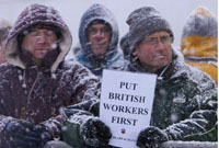 Huelga de los trabajadores de la refinería Total en Lincolnshire, al norte de Inglaterra.  Foto: Reuters