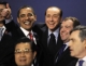 El presidente norteamericano, Barack Obama, junto a sus pares de Italia, Silvio Berlusconi, Rusia, Dimitri Medvedev y Gran Bretaña, 
Gordon Brown.Foto: Reuters