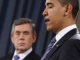 El presidente Barack Obama y el primer ministro Gordon Brown durante la rueda de prensa en Londres. Foto: Reuters
