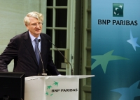El presidente del BNP Paribas, Baudouin Prot, en conferencia de prensa.Foto: Reuters