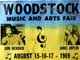 Cartel de Woodstock, el gran evento musical de agosto de 1963.(D.R.)