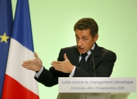 El presidente francés Nicolas Sarkozy durante su intervención desde el departamento del Ain.Foto: Reuters