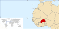 Burkina Faso se sitúa en el Africa occidental.DR