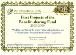 El proyecto del Parque de la Papa, fue premiado como la mejor propuesta presentada al Fondo de Distribución de Beneficios del Tratado Internacional sobre los Recursos Fitogenéticos para la Alimentación y la Agricultura 