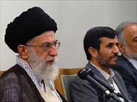 سیاست های دولت احمدی نژاد مورد تأیید رهبر جمهوری اسلامی ایران است.(عکس: ایسنا)