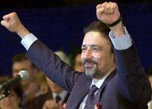 Candidat de l’Union social-démocrate, le Premier ministre Branko Crvenkovski fait figure de favori. 

		(Photo: AFP)