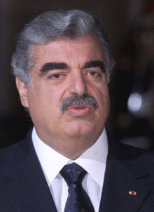 Portrait du Premier ministre libanais Rafic Hariri, le 14 février 2001 à Paris, qui est en visite officielle en France pour deux jours. 

		(photo: AFP)