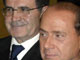 Silvio Berlusconi et Romano Prodi sur la scène politique européenne 

		(Photo : AFP)
