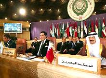 Tunis: salle des conférences du sommet de la Ligue arabe. 

		(Photo: AFP)