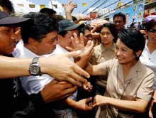 La présidente Gloria Arroyo 

		Photo : AFP