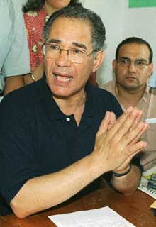 Mokhtar Trifi, président de la Ligue tunisienne des droits de l'Homme. 

		(Photo : AFP)