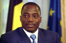 «<EM>Je ne permettrai à personne de faire dérailler le processus de transition</EM>» a déclaré le président congolais Joseph Kabila. 

		(Photo: AFP)