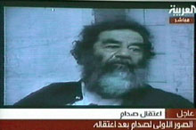 Saddam Hussein à été capturé le 13 décembre 2003 dans le nord de l’Irak, près de son fief, Tikrit. 

		(Phot : AFP)