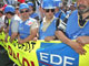 Les salariés d'EDF-GDF sont soudés contre le projet de changement de statut du groupe. 

		( Photo : AFP )