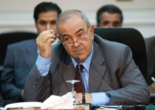 Le Premier ministre irakien Iyad Allaoui a a fait du retour à la sécurité sa priorité. 

		(Photo : AFP)
