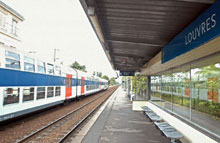 La gare de Louvres, sur la ligne D du RER. L’est du Val d’Oise jouit de l’une des réputations parmi les plus calamiteuses de toute la région. 

		(Photo: AFP)