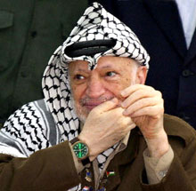 Yasser Arafat, le 14 juillet 2004 

		(Photo : AFP)