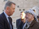 Roed-Larsen en compagnie de Yasser Arafat en juin 2003. Autrefois proches, les deux hommes ne se sont pas revus depuis plus d'un an. 

		Photo : AFP
Photo : AFP