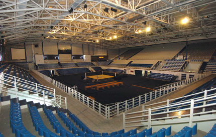 La salle olympique de boxe à Peristeri 

		(Photo: athens2004.org)