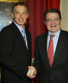 Tony Blair s'apprête à défendre fermement la «ristourne» dont bénéficie la contribution de son pays au budget de l'Union européenne. 

		(Photo : AFP)