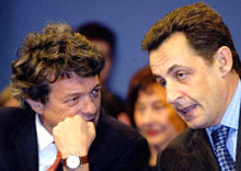 Jean-Louis Borloo et Nicolas Sarkozy s'opposent sur l'utilisation de la cagnotte fiscale. 

		(Photo : AFP)
