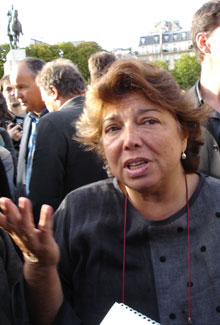 Leïla Shahid, représentante de l'OLP en France 

		(Photo : Thomas Bourdeau/RFI)