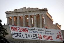 Colin Powell a renoncé à se rendre à la clôture des Jeux d'Athènes. 

		(Photo : AFP)