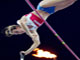 La Russe Yelena Isinbayeva, a battu son propre record du monde du saut à la perche, à hauteur de 4 mètres 91.
 

		(Photo : AFP)