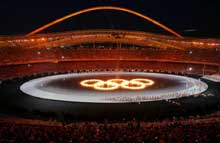 Le stade olympique d'Athènes lors de la cérémonie d'ouverture des JO 2004.(Photo: AFP)