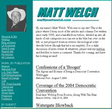 <A href="http://mattwelch.com/" target=_BLANK>Le site de Matt Welch</A> 

		