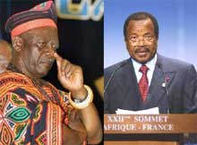 Va-t-on vers une réédition d'un duel entre Paul Biya (à droite) et John Fru Ndi (à gauche) ? 

		(Photos: AFP)