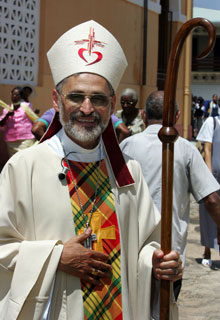 Emmanuel Lafont, ordonné évêque de Guyane depuis août dernier. 

		(Photo : Jody Amiet)