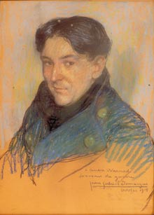 Jean-Gabriel DOMERGUE<BR>«&nbsp;Portrait d’André Warnod, soldat&nbsp;» 1915<BR>Pastel, 54x50cm<BR>Col.part  

		DR