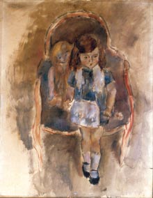 Jules PASCIN<BR>«&nbsp;Portrait de Jeanine&nbsp;» 1924<BR>Huile sur toile, 92x73cm<BR>Col.part. 

		DR