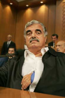 Rafic Hariri a refusé de dire s'il sera à la tête du prochain gouvernement. 

		(Photo: AFP)