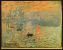 Claude Monet : <EM>Impression, soleil levant</EM> 

		(Photo : Paris, Musée Marmottan Monet)