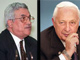Mahmoud Abbas et Ariel Sharon 

		(Photos : AFP)