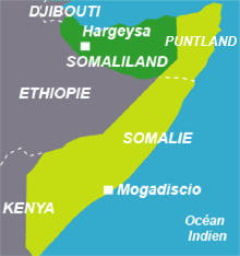 Carte de la Corne de l'Afrique.(Infographie: Marc Verney/RFI)