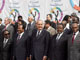 De g à d : Blaise Compaoré, Omar Bongo, Paul Biya, Jacques Chirac, Omar Guelleh&nbsp;et Abdoulaye Wade.(Photo : AFP)