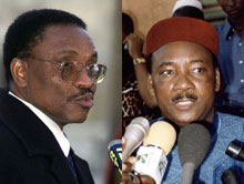Le second tour de la présidentielle se jouera entre Mamadou Tandja, le président sortant et l'opposant Mahamadou Issoufou. 

		(Photos : AFP/RFI)