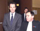 Christian Prouteau (à gauche) et son avocat Francis Szpiner (à droite) au tribunal correctionnel de Versailles. (Photo : AFP)