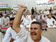 Des rassemblements ont été organisés, vendredi 15 octobre, à l'issue de la prière du vendredi, pour protester contre l'offensive américaine en pays sunnite.(Photo : AFP)