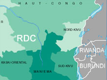 Le président rwandais Paul Kagame fait pression en menaçant de lancer une nouvelle opération militaire contre les artisans du génocide regroupés au Congo depuis 1994. 

		(Carte SB/RFI)