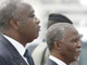 Thabo Mbeki et Laurent Gbagbo, le 3 décembre, au palais présidentiel d'Abidjan.(Photo: AFP)